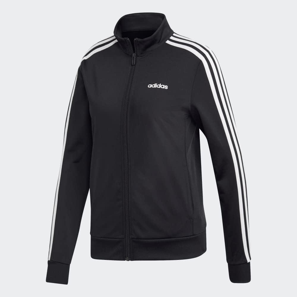 imageadidas Womens Essentials 3Stripe Track JacketBlackWhite