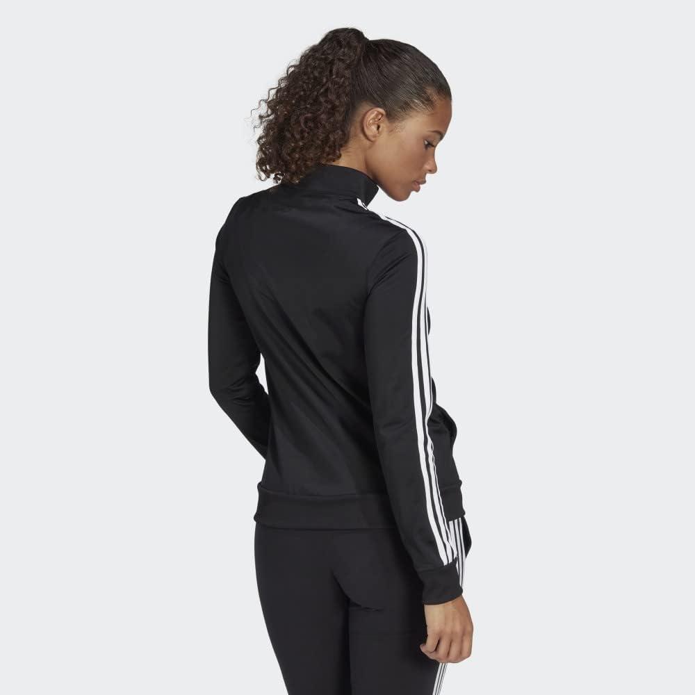 imageadidas Womens Essentials 3Stripe Track JacketBlackWhite