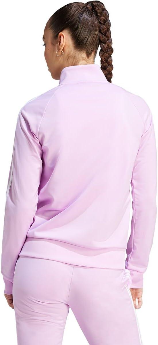 imageadidas Womens Essentials 3Stripe Track JacketBliss LilacWhite