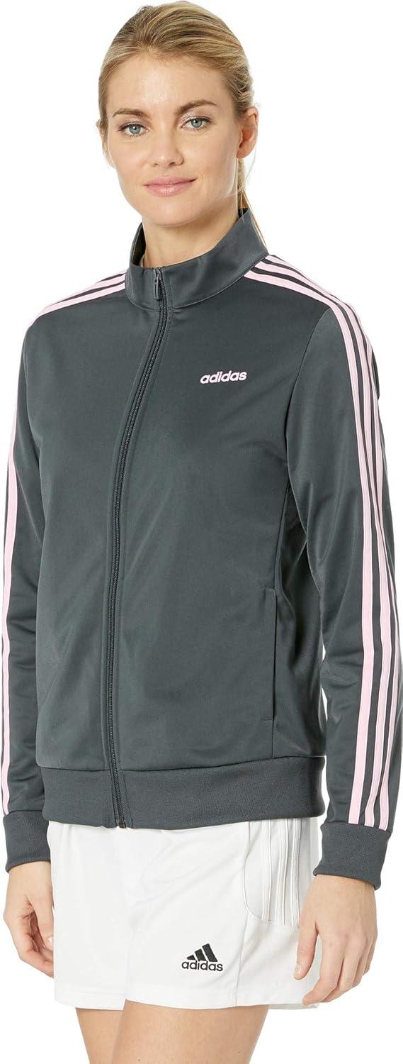imageadidas Womens Essentials 3Stripe Track JacketDark Grey