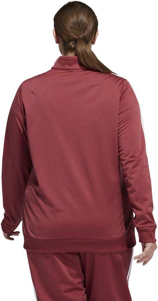 imageadidas Womens Essentials 3Stripe Track JacketLegacy RedWhite