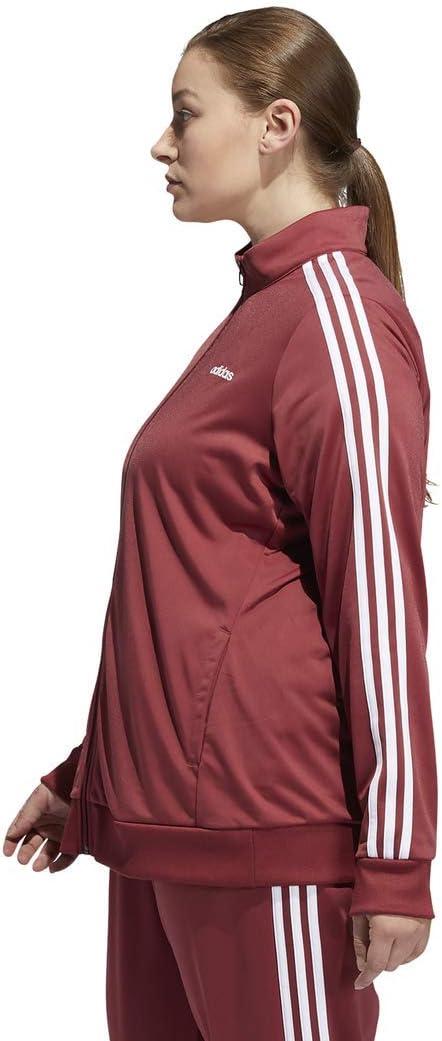 imageadidas Womens Essentials 3Stripe Track JacketLegacy RedWhite