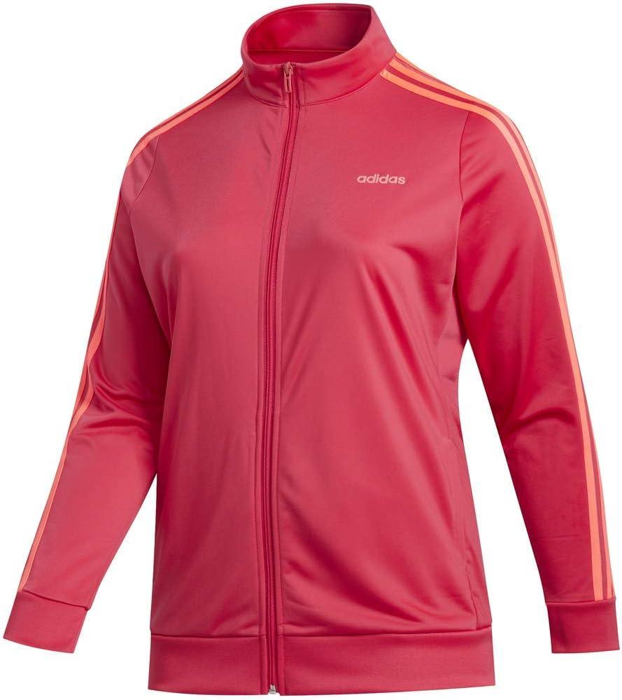 imageadidas Womens Essentials 3Stripe Track JacketPower PinkSignal Pink