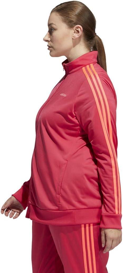 imageadidas Womens Essentials 3Stripe Track JacketPower PinkSignal Pink