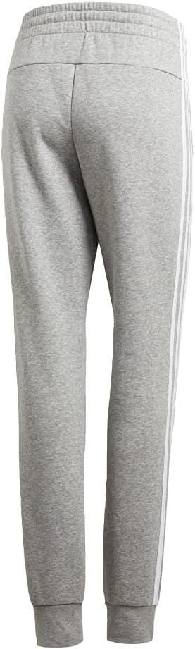 imageadidas Womens Essentials 3Stripes Fleece JoggersMedium Grey HeatherWhite