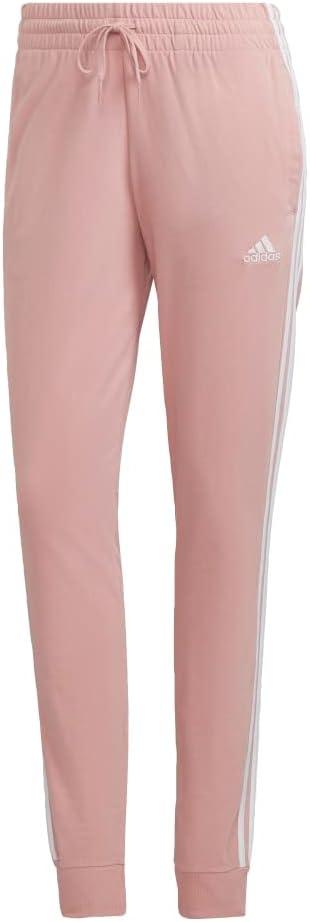 imageadidas Womens Essentials 3Stripes PantsWonder MauveWhite