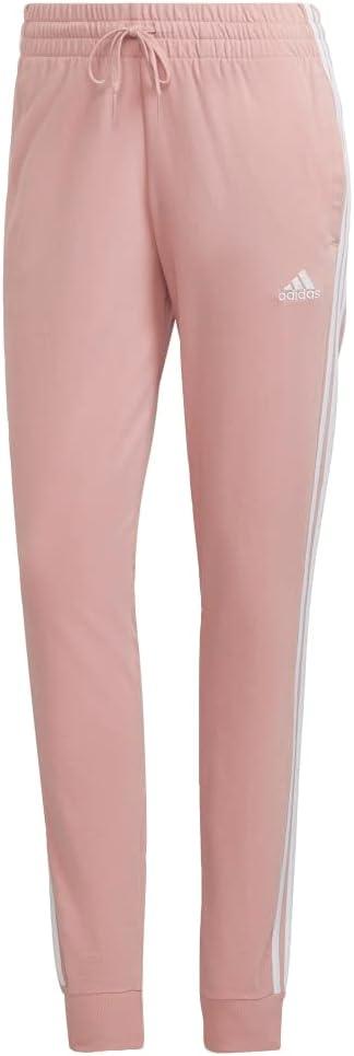 imageadidas Womens Essentials 3Stripes PantsWonder MauveWhite