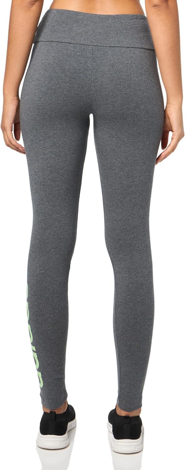 imageadidas Womens Essentials HighWaisted Logo LeggingsDark Grey Heather