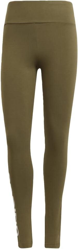 imageadidas Womens Essentials HighWaisted Logo LeggingsFocus OliveWhite