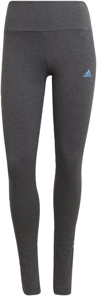 imageadidas Womens Essentials HighWaisted Logo LeggingsLight PinkBlack