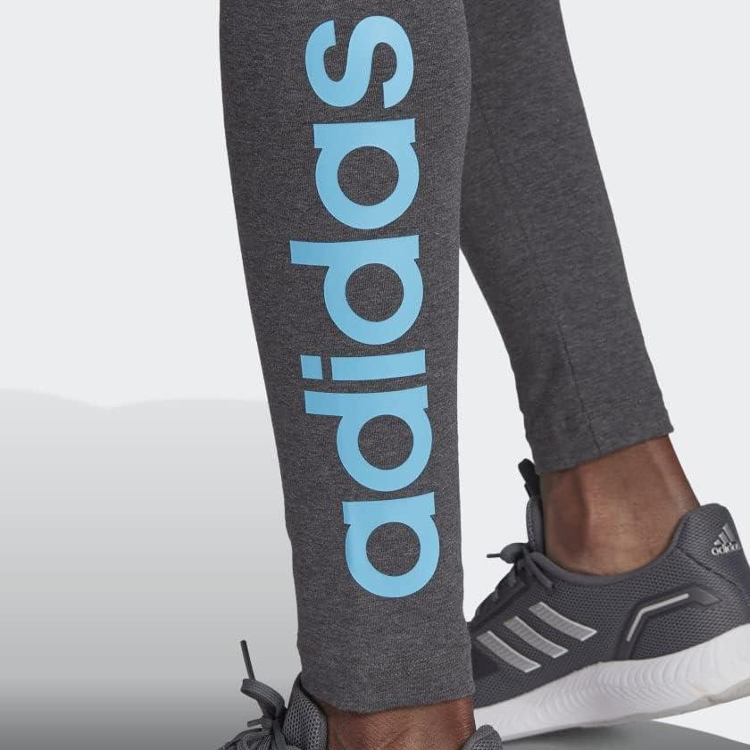 imageadidas Womens Essentials HighWaisted Logo LeggingsLight PinkBlack