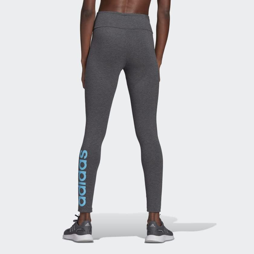 imageadidas Womens Essentials HighWaisted Logo LeggingsLight PurpleWhite