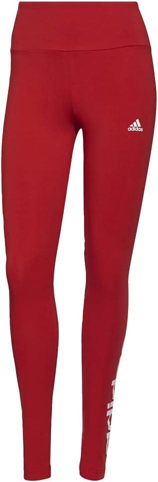 imageadidas Womens Essentials HighWaisted Logo LeggingsVivid RedWhite