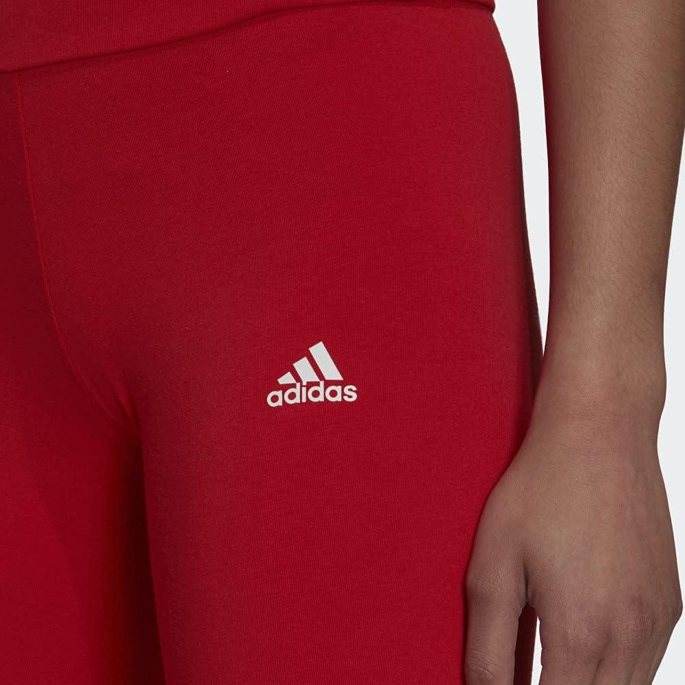imageadidas Womens Essentials HighWaisted Logo LeggingsVivid RedWhite