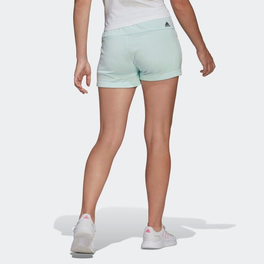 imageadidas Womens Essentials Slim 3Stripes ShortsIce MintWhite