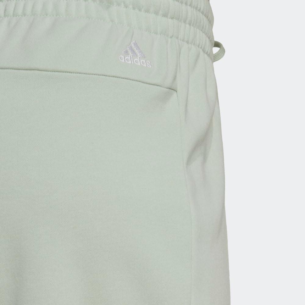 imageadidas Womens Essentials Slim 3Stripes ShortsLinen GreenWhite