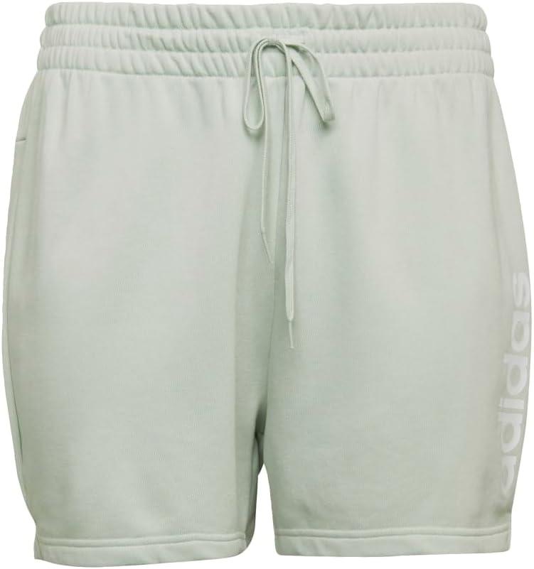 imageadidas Womens Essentials Slim 3Stripes ShortsLinen GreenWhite