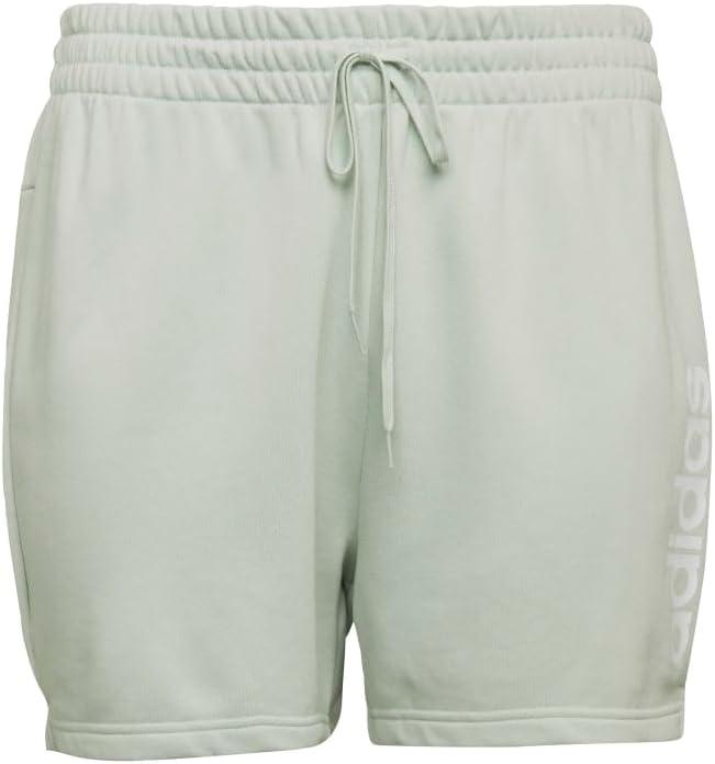 imageadidas Womens Essentials Slim 3Stripes ShortsLinen GreenWhite