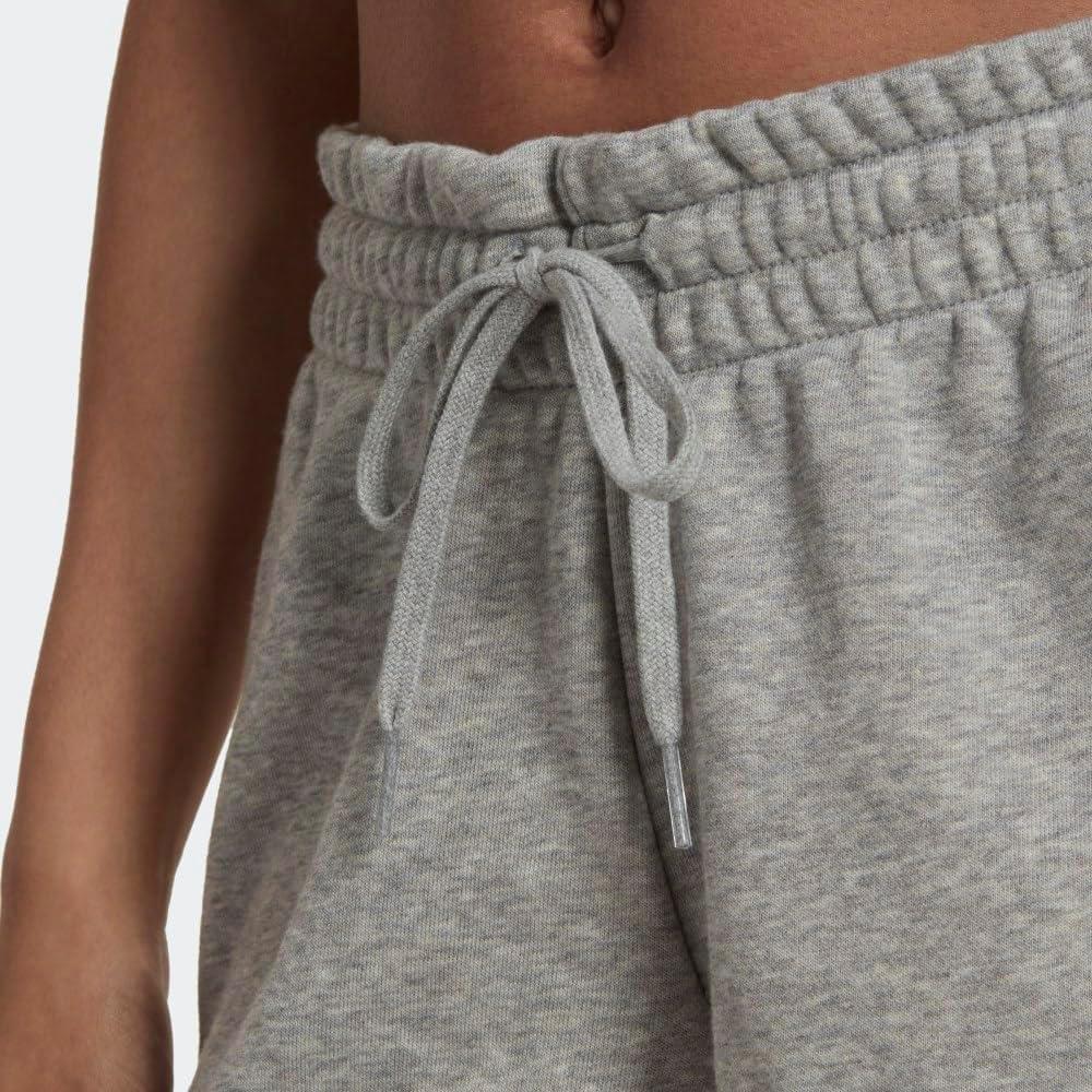 imageadidas Womens Essentials Slim 3Stripes ShortsMedium Grey HeatherWhite