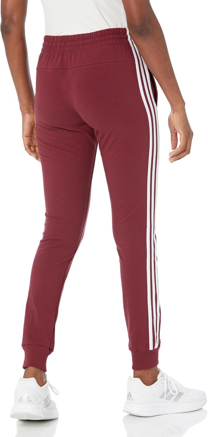 imageadidas Womens Essentials Slim 3Stripes ShortsShadow RedWhite