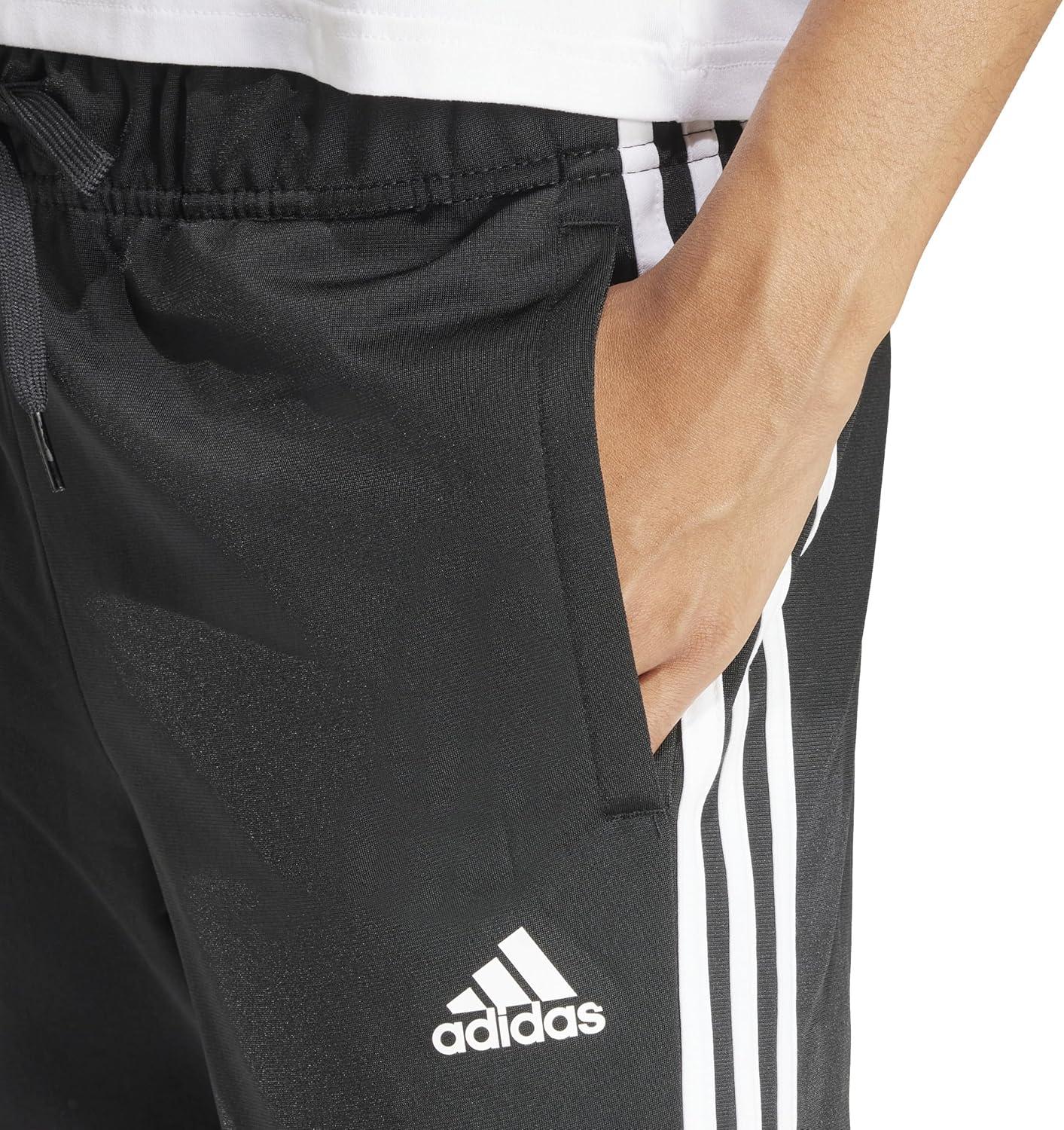 imageadidas Womens Essentials Warmup 3Stripes Slim Tapered Track PantsBlack