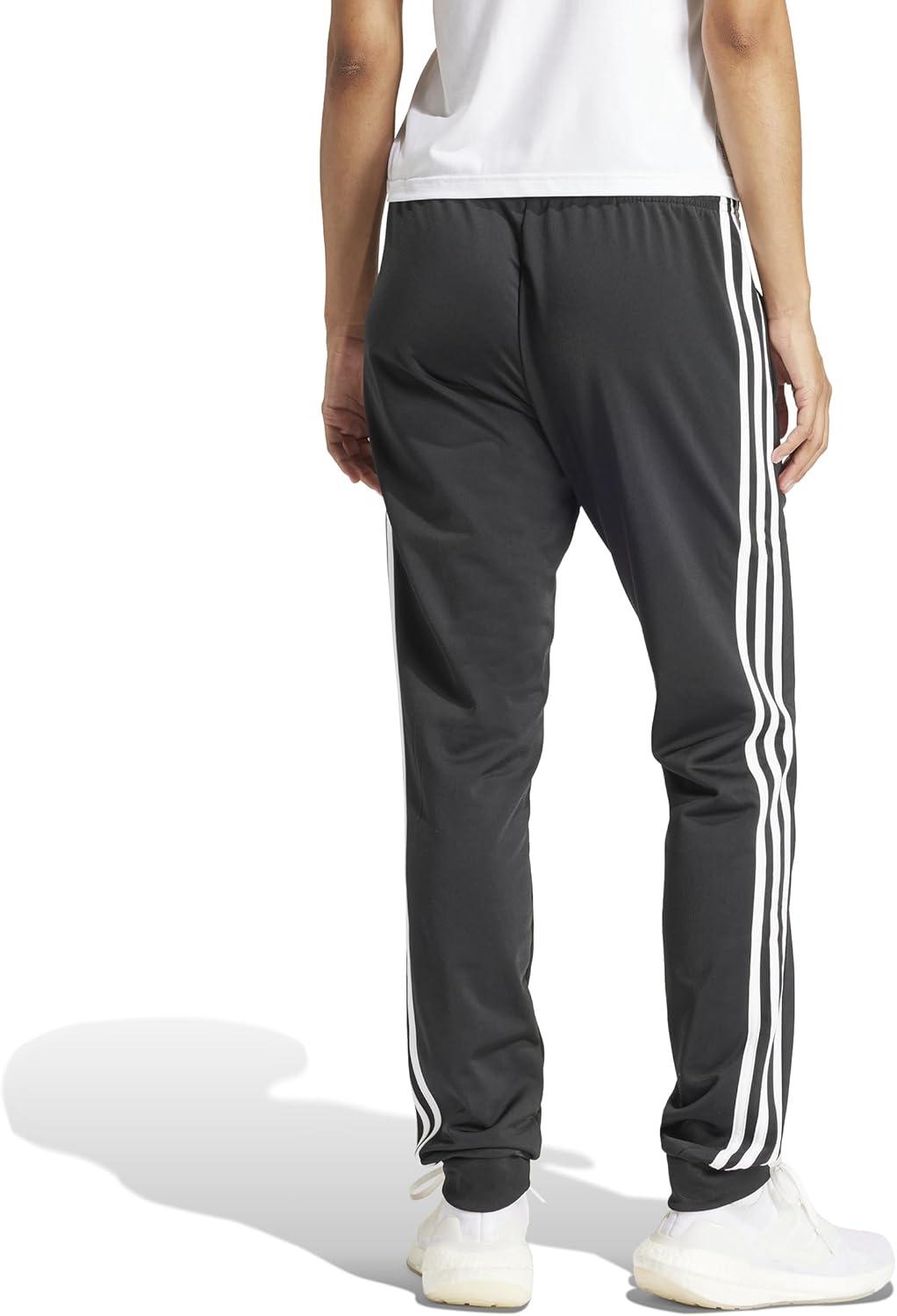 imageadidas Womens Essentials Warmup 3Stripes Slim Tapered Track PantsBlack