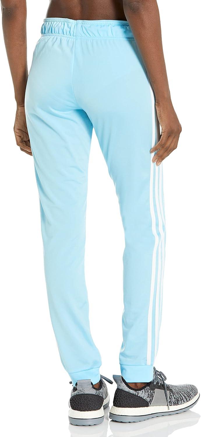 imageadidas Womens Essentials Warmup 3Stripes Slim Tapered Track PantsBliss BlueWhite