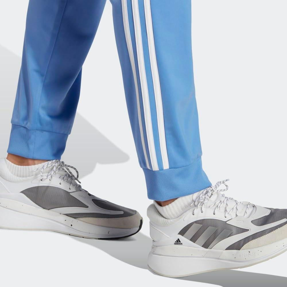 imageadidas Womens Essentials Warmup 3Stripes Slim Tapered Track PantsBlue FusionWhite