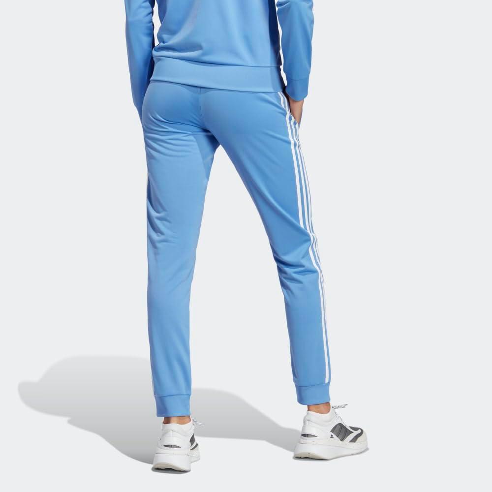 imageadidas Womens Essentials Warmup 3Stripes Slim Tapered Track PantsBlue FusionWhite