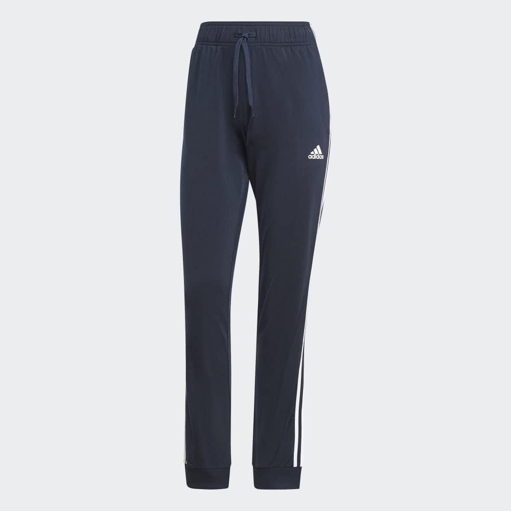 imageadidas Womens Essentials Warmup 3Stripes Slim Tapered Track PantsLegend Ink