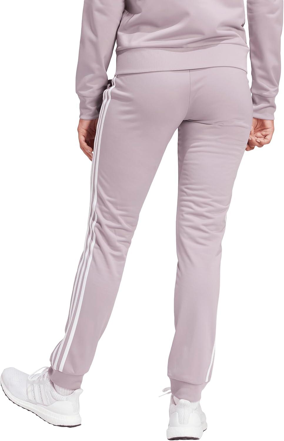 imageadidas Womens Essentials Warmup 3Stripes Slim Tapered Track PantsPreloved Fig