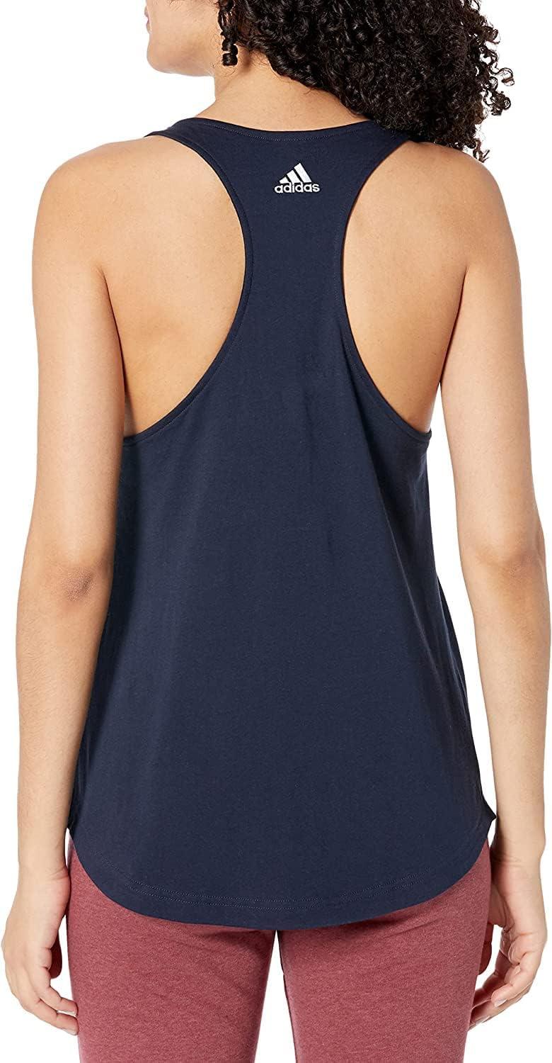 imageadidas Womens Linear Logo Crew Neck TankLegend InkIce Mint