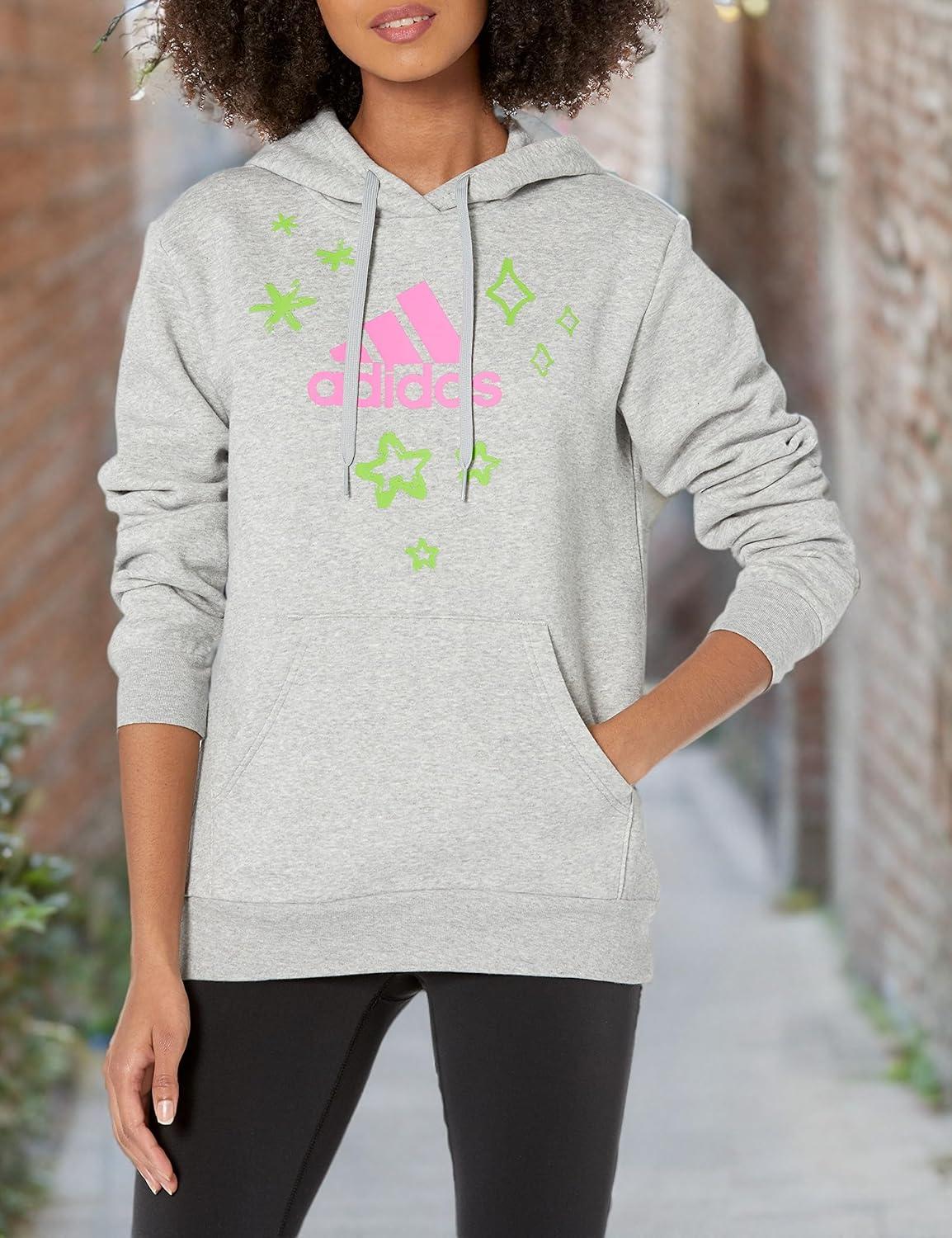 imageadidas womens Girls on the Run Graphic HoodieMedium Grey Heather