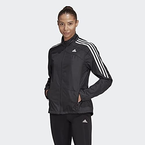 imageadidas womens Marathon 3stripes JacketBlack