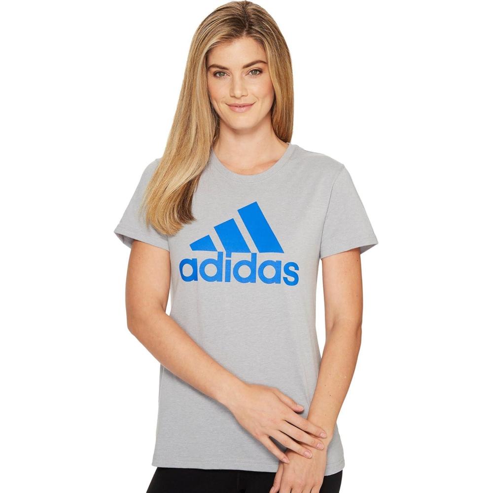 imageadidas Womens Badge of Sport Classic TeeMedium Grey HeatherBlue