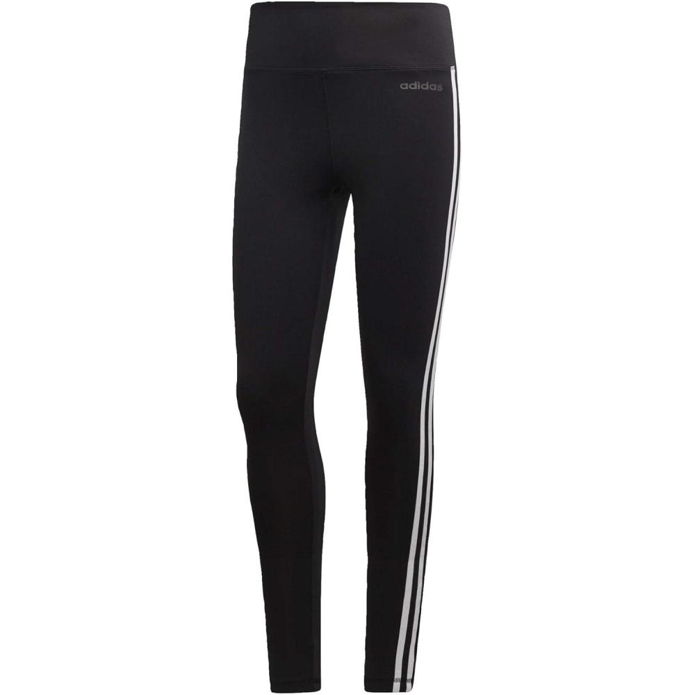 imageadidas Womens Designed 2 Move 3Stripes HighRise Long TightsBlackWhite