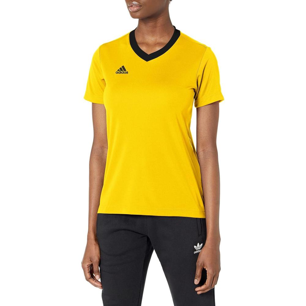 imageadidas Womens Entrada 22 JerseyTeam YellowBlack
