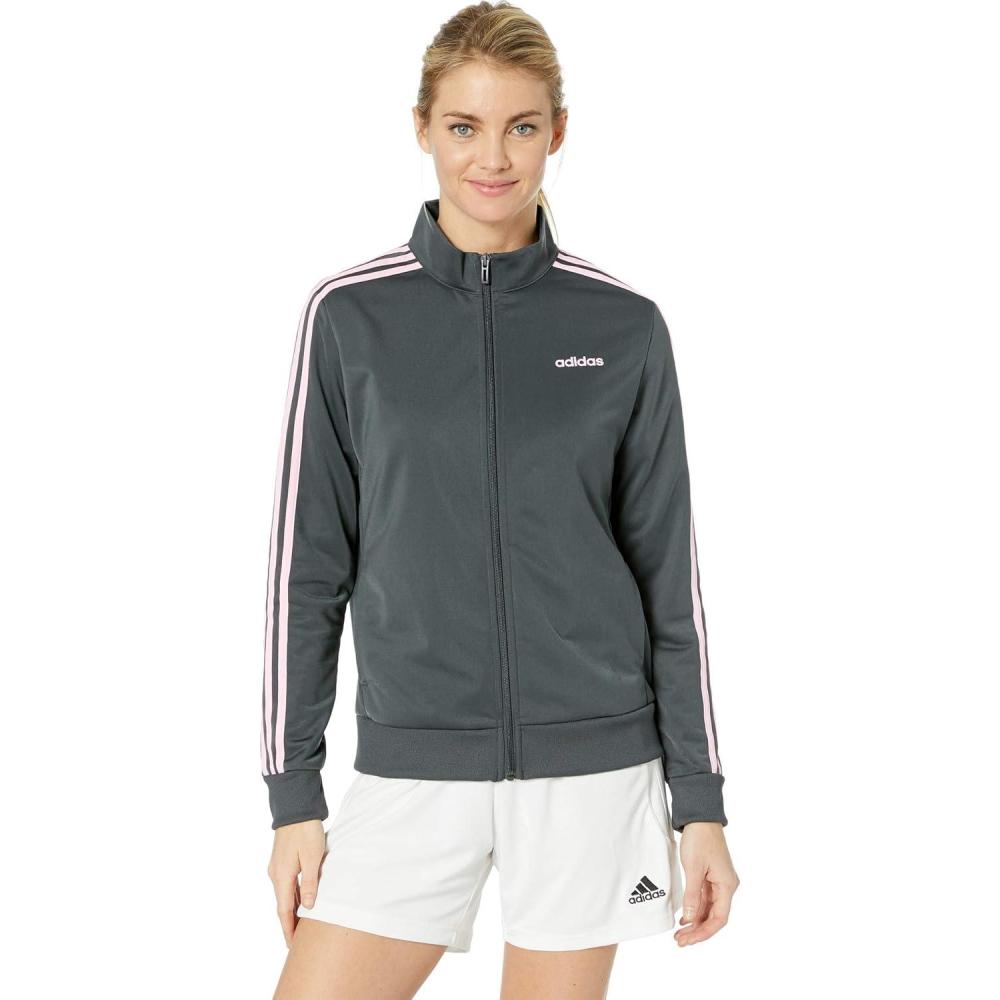 imageadidas Womens Essentials 3Stripe Track JacketDark Grey