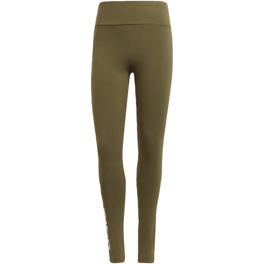 imageadidas Womens Essentials HighWaisted Logo LeggingsFocus OliveWhite