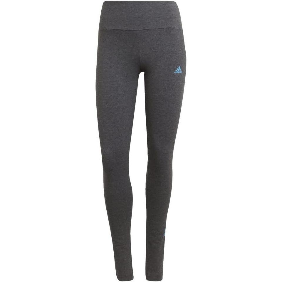 imageadidas Womens Essentials HighWaisted Logo LeggingsLight PurpleWhite