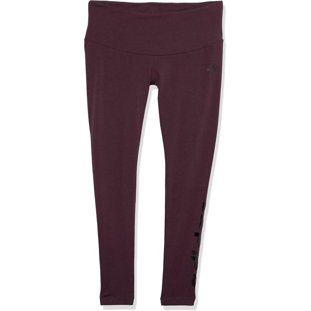 imageadidas Womens Essentials HighWaisted Logo LeggingsMaroonBlack