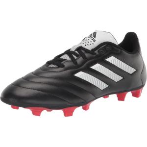 adidas Unisex Goletto Firm Ground Soccer Shoes(Core Black/White/Red)