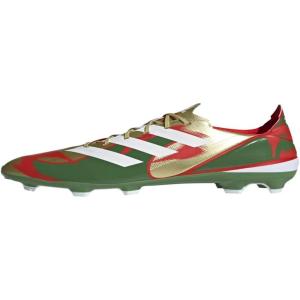 adidas Unisex-Adult Gamemode Syn Firm Ground Soccer Shoe(Gold Metallic/White/Tribe Green)