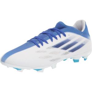 adidas Unisex-Adult X Speedflow Messi.3 Firm Ground Soccer Shoe(White/Legacy Indigo/Blue)