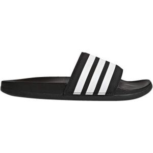 adidas Women’s Adilette Comfort Slide Sandal(Black/White/Black 2)