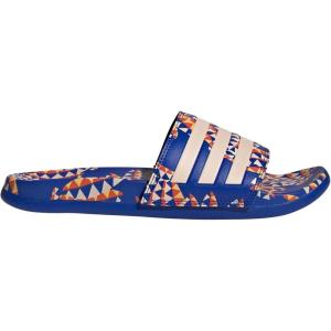 adidas Women’s Adilette Comfort Slide Sandal(Bold Blue/Bliss Orange/Bold Blue)