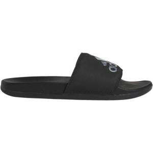 adidas Women’s Adilette Comfort Slide Sandal(Core Black/Silver Metallic/Core Black)