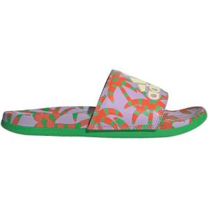 adidas Women’s Adilette Comfort Slide Sandal(Purple Glow/Pearl Citrine/Semi Flash)