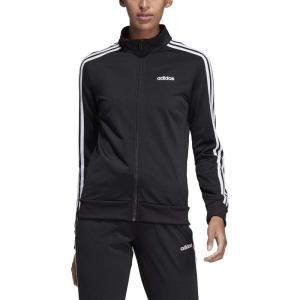 adidas Women’s Essentials 3-Stripe Track Jacket(Black/White)