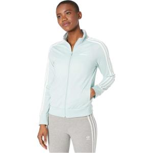 adidas Women’s Essentials 3-Stripe Track Jacket(Green Tint/White)